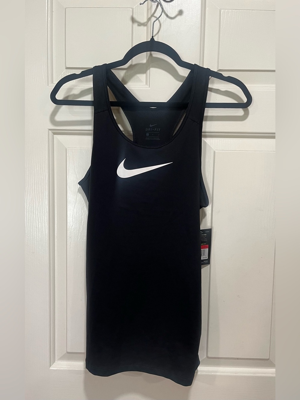 Nike Black Tank Top with White Swoosh